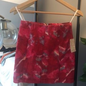 Free People tye dye mini skirt